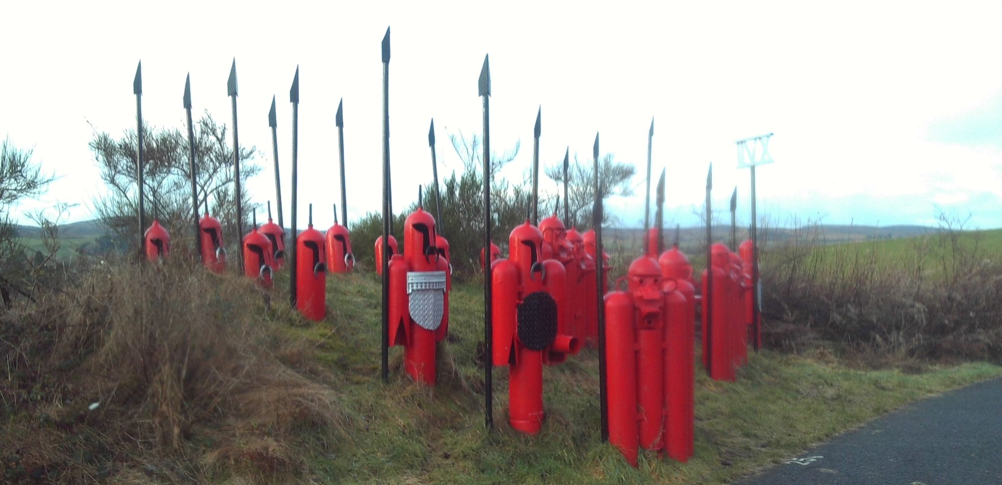 Sculptures on the Gryffe River Valley cycle track