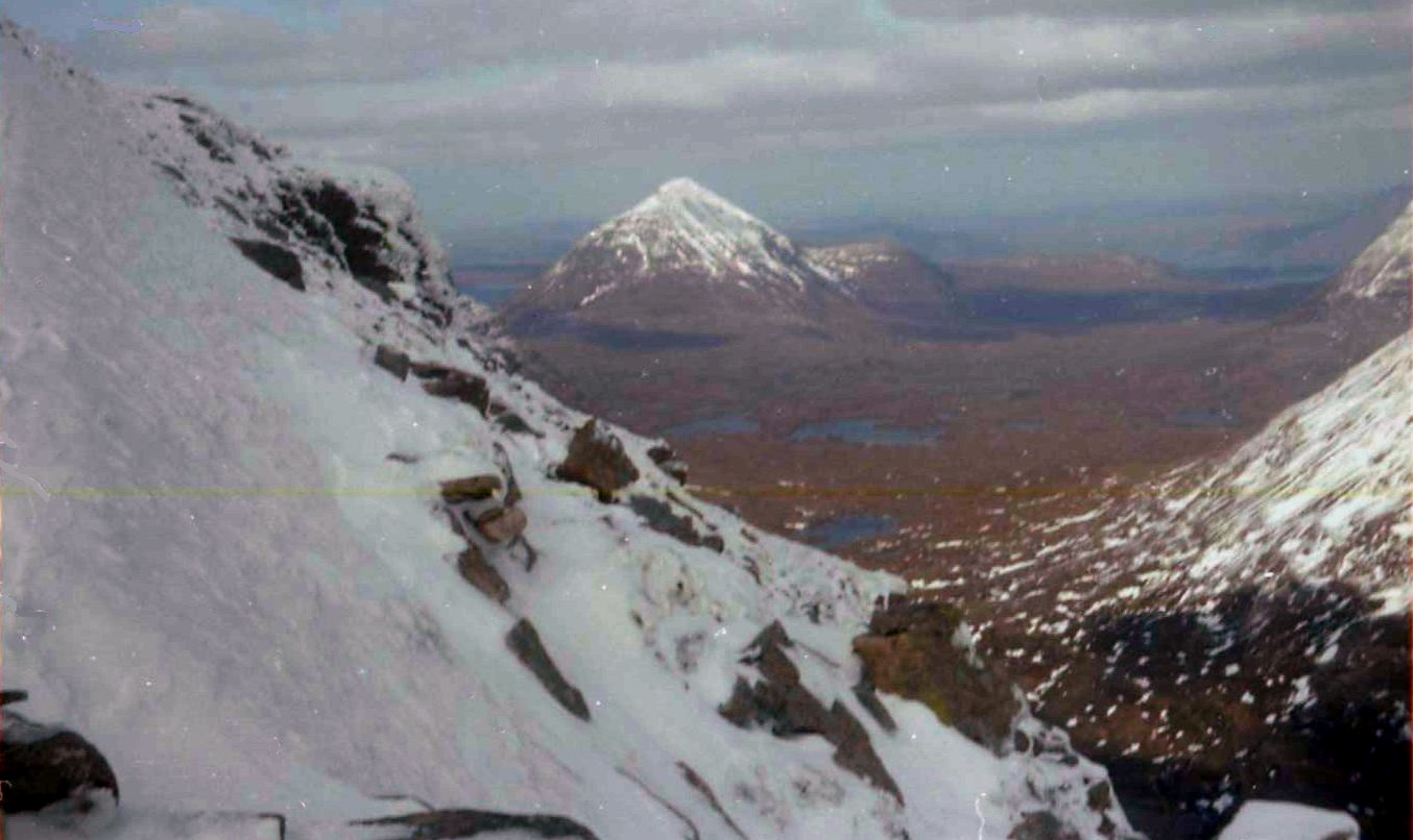 Snow-bound Summit Ridge of Liathach in the Torridon region of the North West Highlands of Scotland