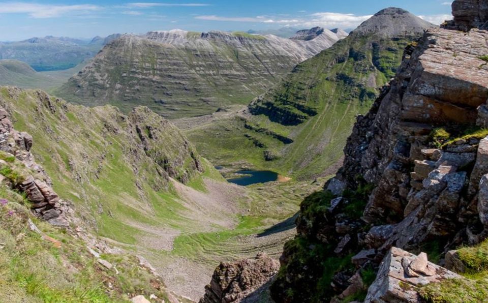 Beinn Eighe summit ridge from Liathach in Torridon Region of NW Scotland