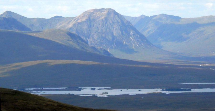 Rannoch Moor and Buachaille Etive Mor from Meall Buidhe