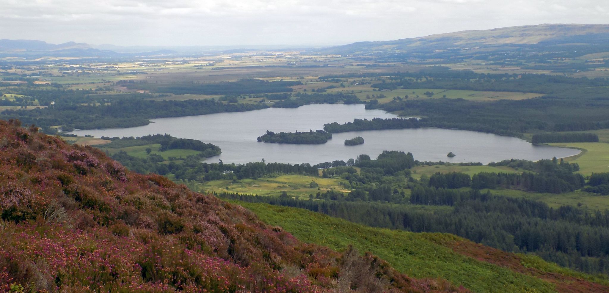 Lake Menteith from the Menteith Hills above Braeval Forest