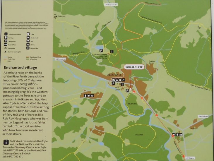 Map of Aberfoyle and surroundings