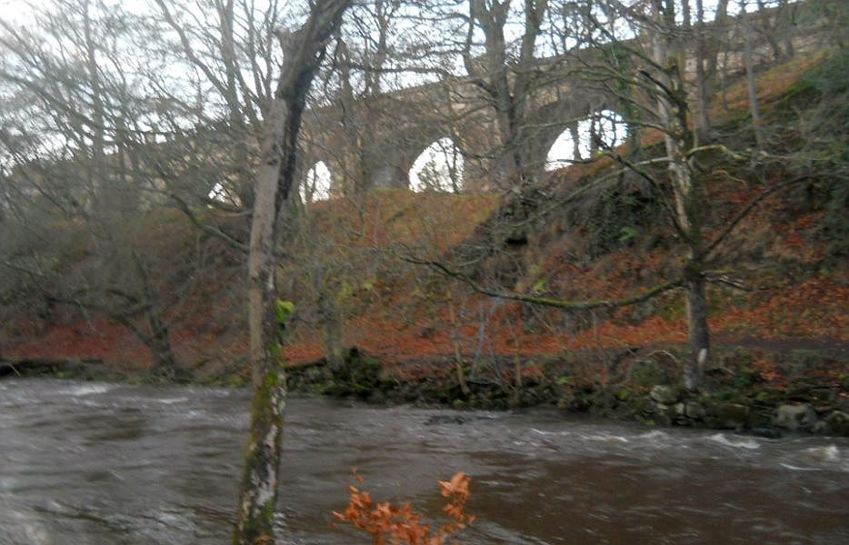 Avon Aqueduct on Union Canal from Heritage Trail in Muiravonside Country Park