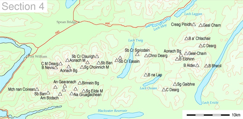 Munros of the Ben Nevis Region