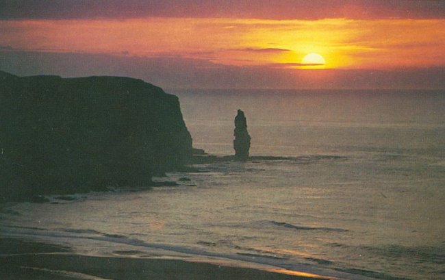 Sunset at Sandwood Bay in Highlands of Northern Scotland