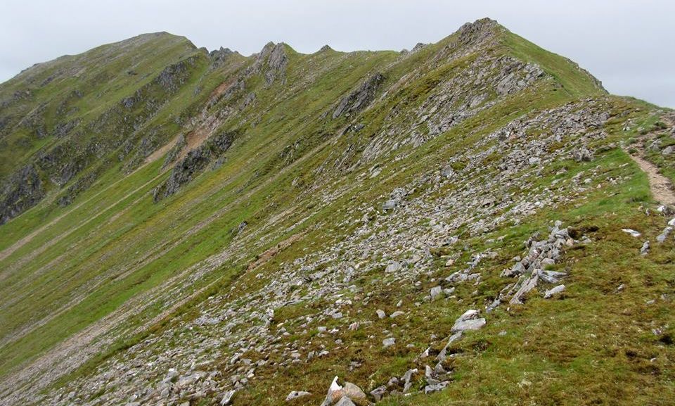 A'Chralaig to Mullach Fraoch-choire ridge