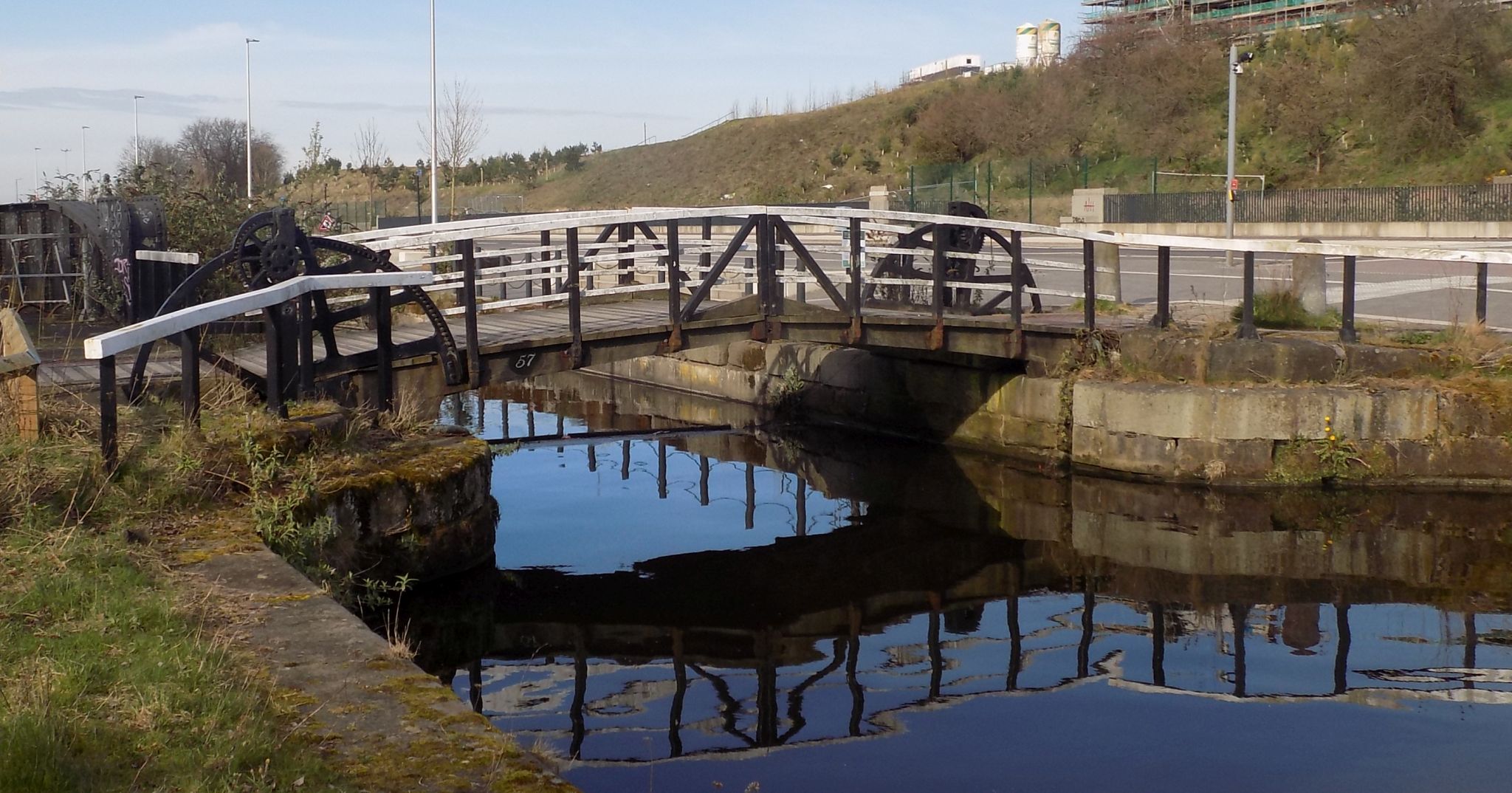 Canal Footbridge at Port Dundas in North Glasgow