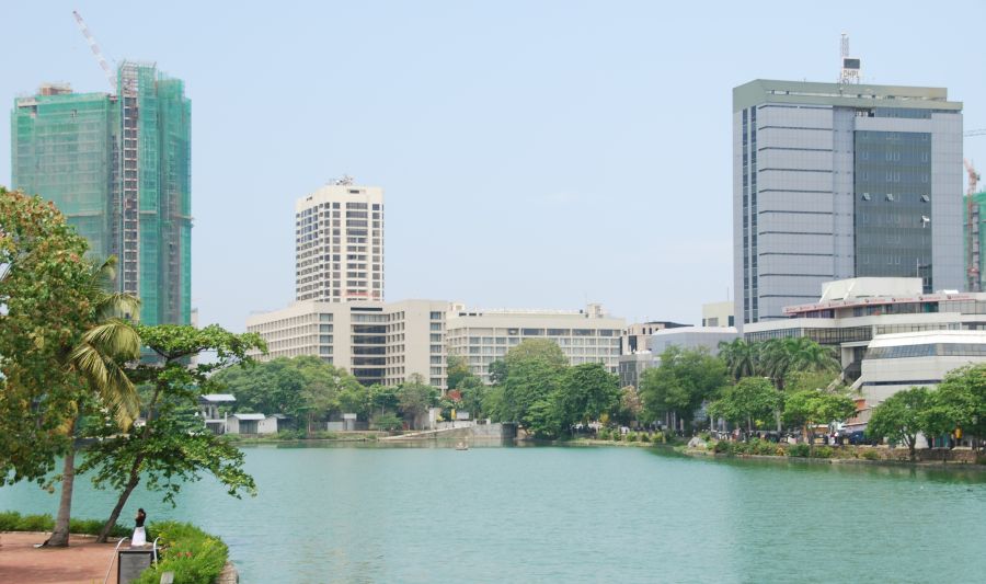 Berya Lake in Colombo - capital city of Sri Lanka