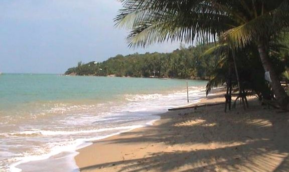 Beach at Ao Wok Tum on Pha Ngan Island in Southern Thailand