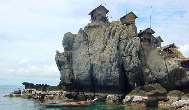 Bird's Nest Collectors' Huts on Koh Ngam Noi near Chumpon