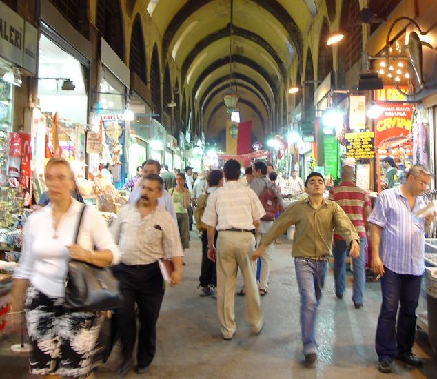 Spice Bazaar in Istanbul in Turkey