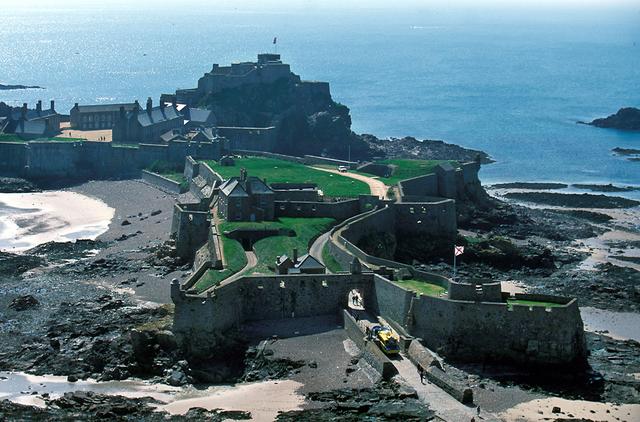 Elizabeth Castle on St Helier on the Channel Island of Jersey